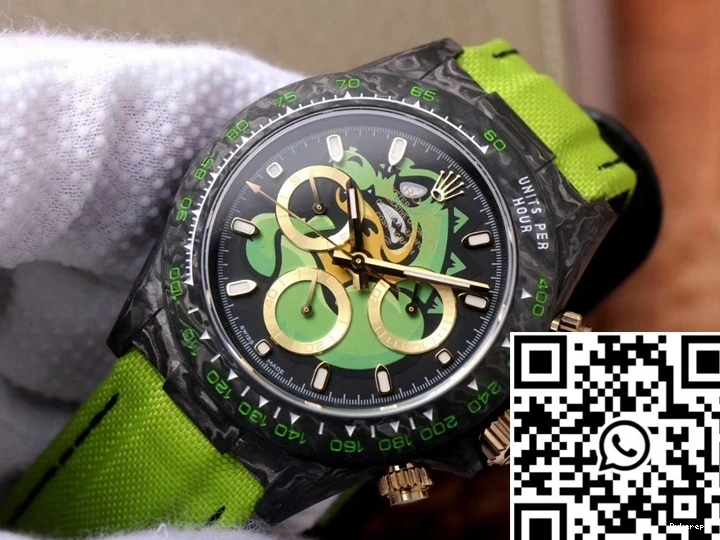 Cosmos Exploded Dragon Chronograph Edition Dial Rolex Daytona Green Carbon Fiber 0404